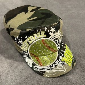 Softball Mom Glam Camo Hat